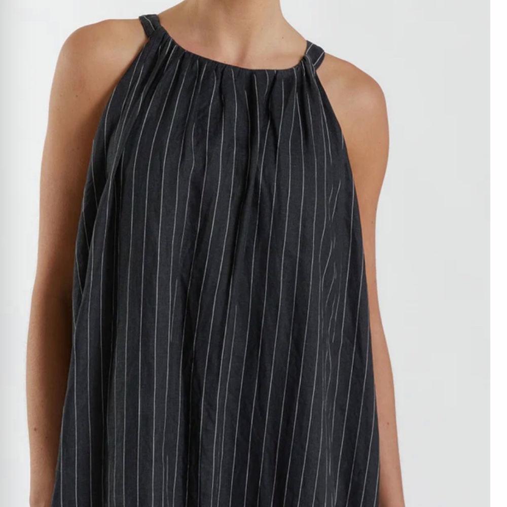 DISSH Striped Halter Maxi Dress in Black and White - Picture 5 of 10